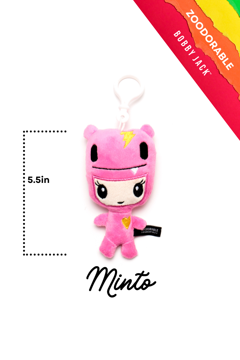 Zoodorable Minto Back Pack Clip Plush Doll - 5in — image 2