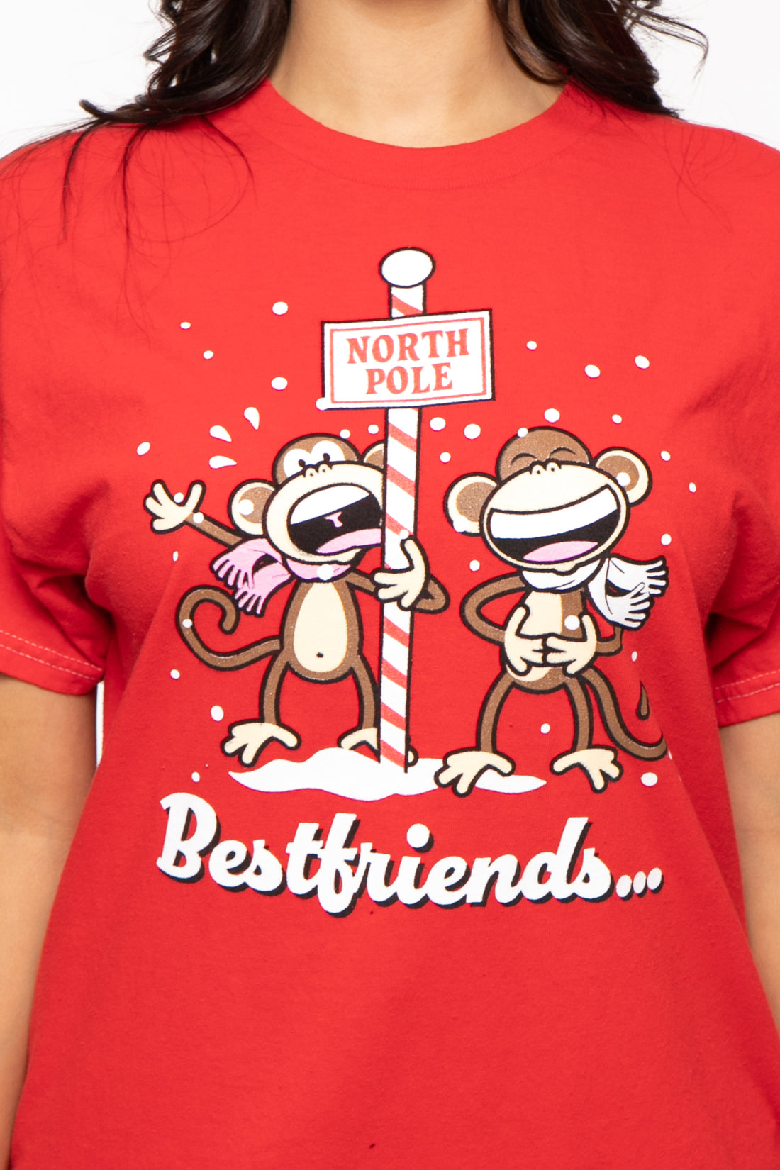 Best Friends - Bobby Jack Holiday Boyfriend T-Shirt - Red — image 5