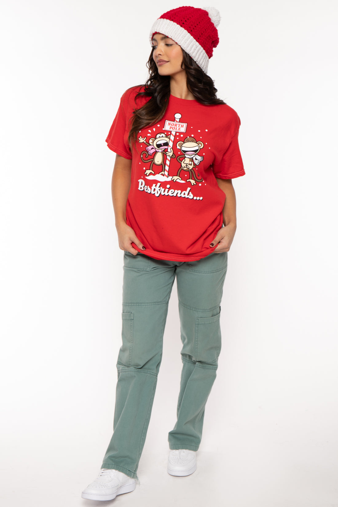Best Friends - Bobby Jack Holiday Boyfriend T-Shirt - Red — image 4