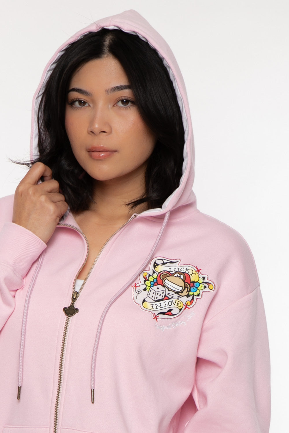 Lucky - Bobby Jack Oversized Premium Zip Hoodie - Pink — image 10