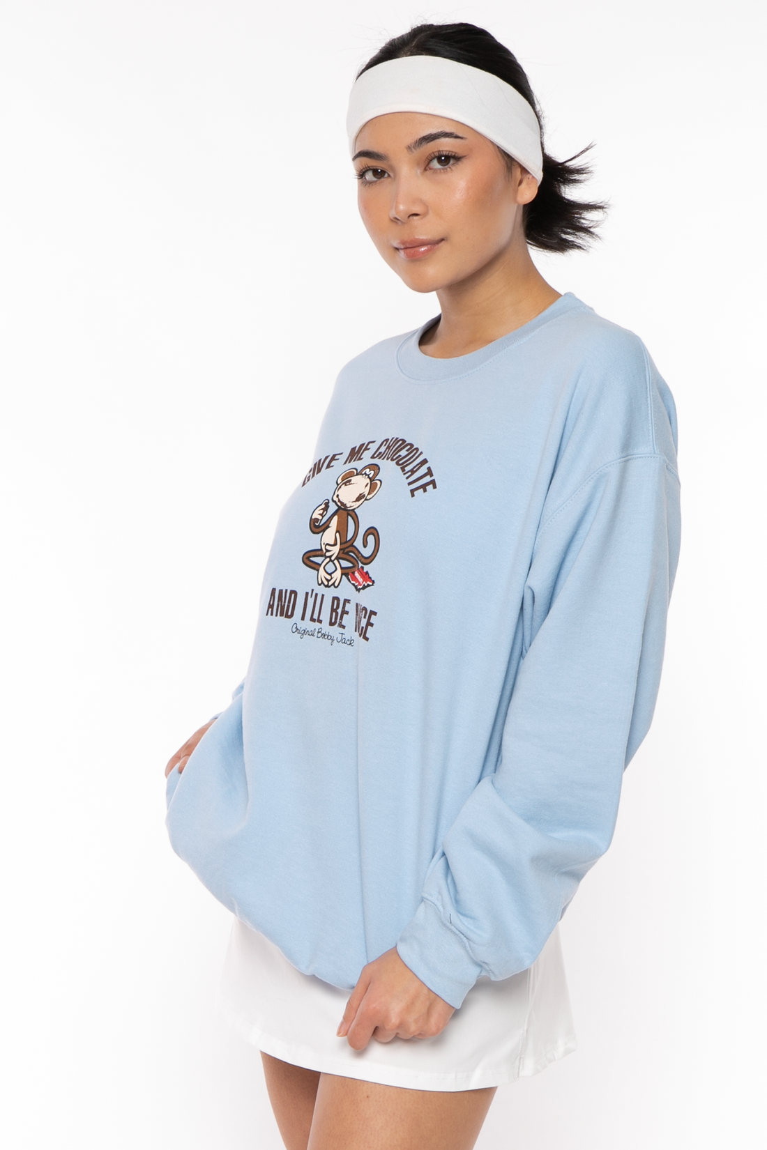 Give Me Chocolate - Bobby Jack Crew Sweatshirt - Blue — image 4