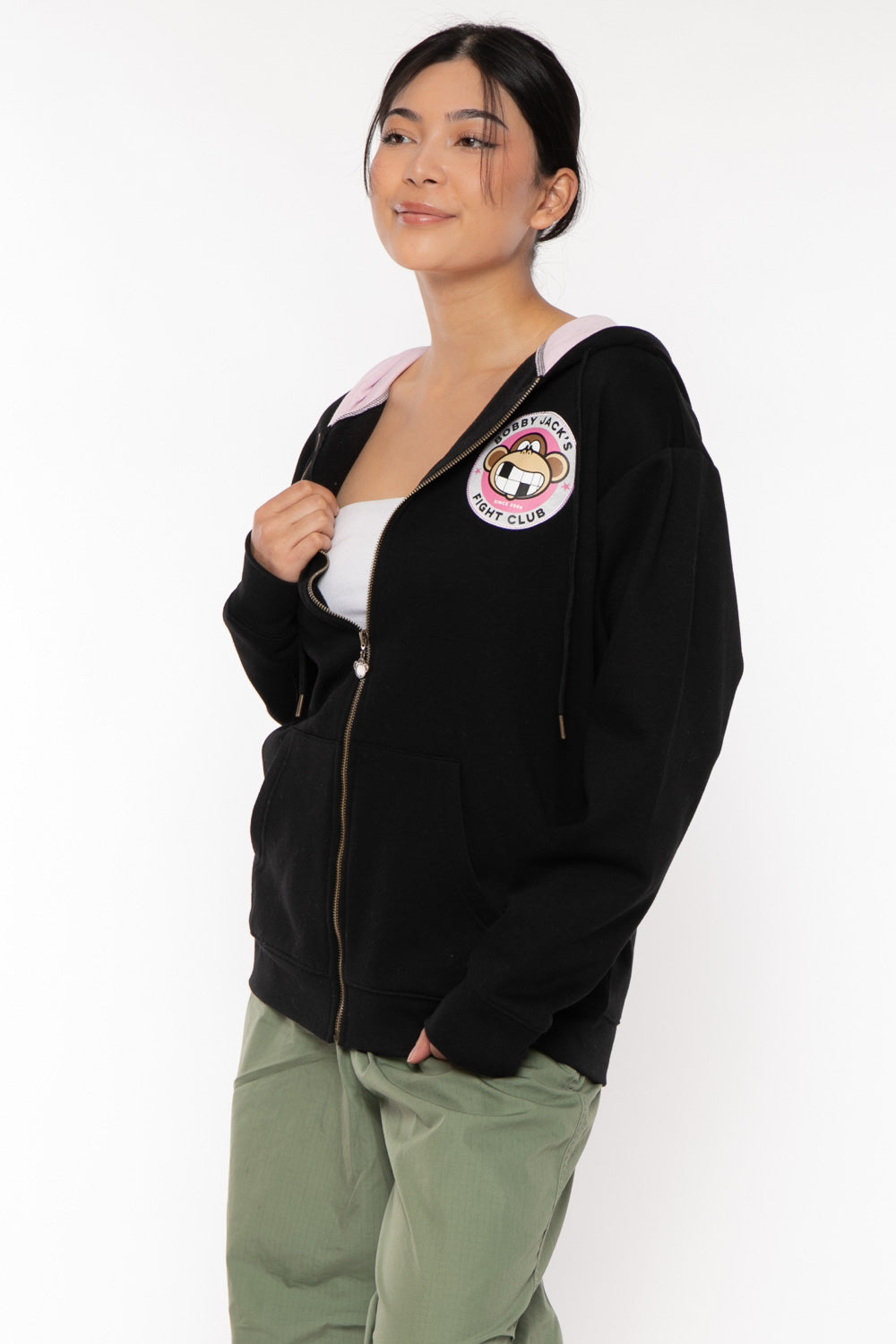 Fight Club - Bobby Jack Oversized Premium Zip Hoodie - Black — image 15