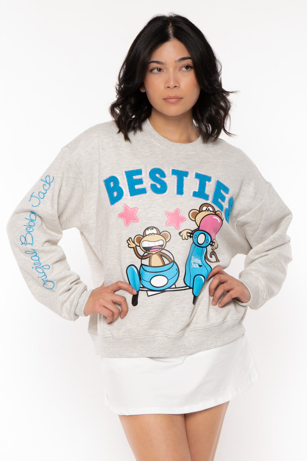 Besties - Bobby Jack Oversized Premium Sweatshirt - Heather Grey
