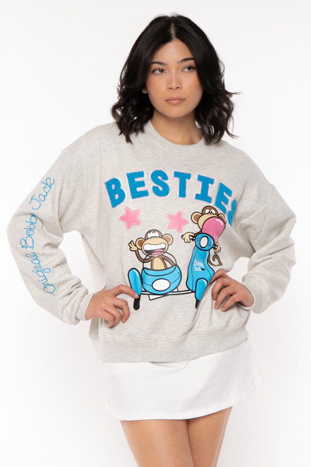 Besties - Bobby Jack Oversized Premium Sweatshirt - Heather Grey — image 7