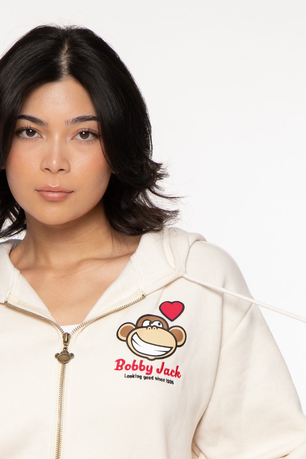 Looking Good - Bobby Jack Oversized Premium Zip Hoodie - Ivory — image 5