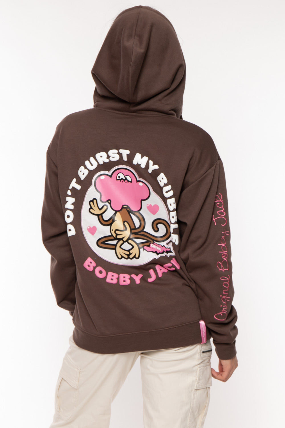 Don't Burst - Bobby Jack Oversized Premium Zip Hoodie - Brown — image 11