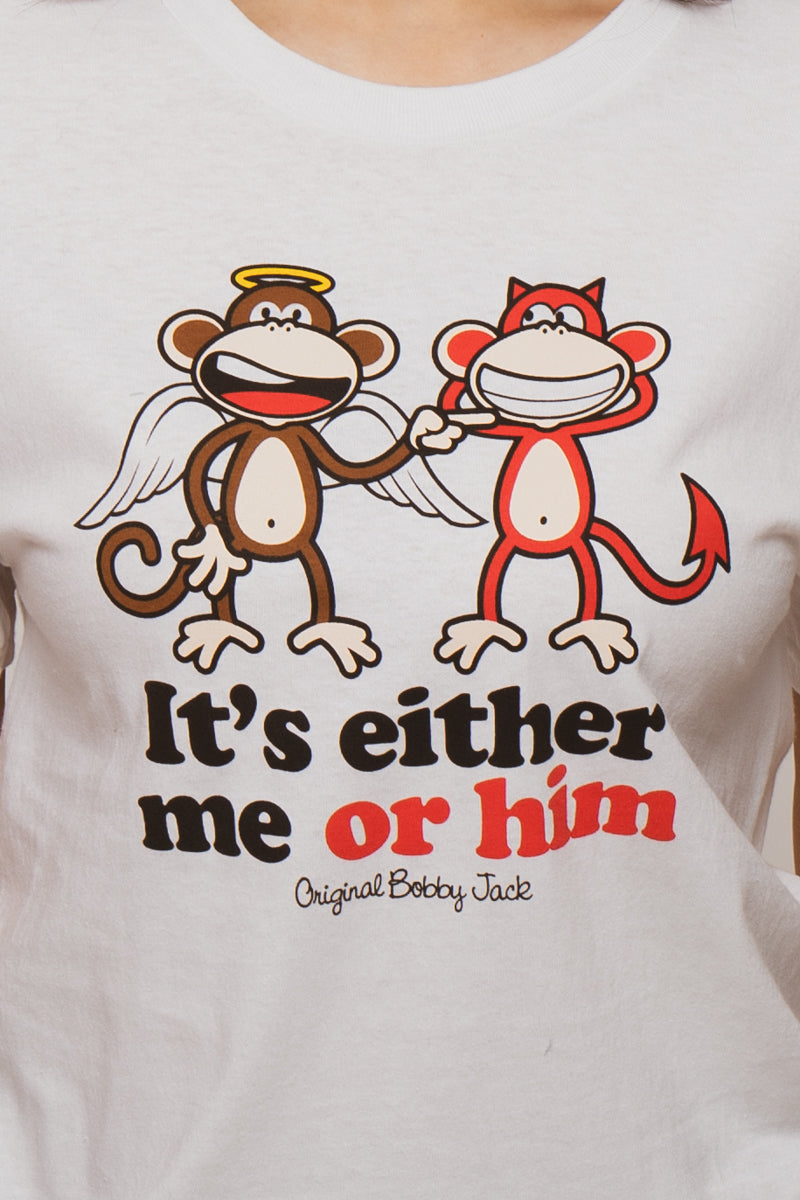 Me Or Him - Bobby Jack Unisex T-Shirt - White — image 3