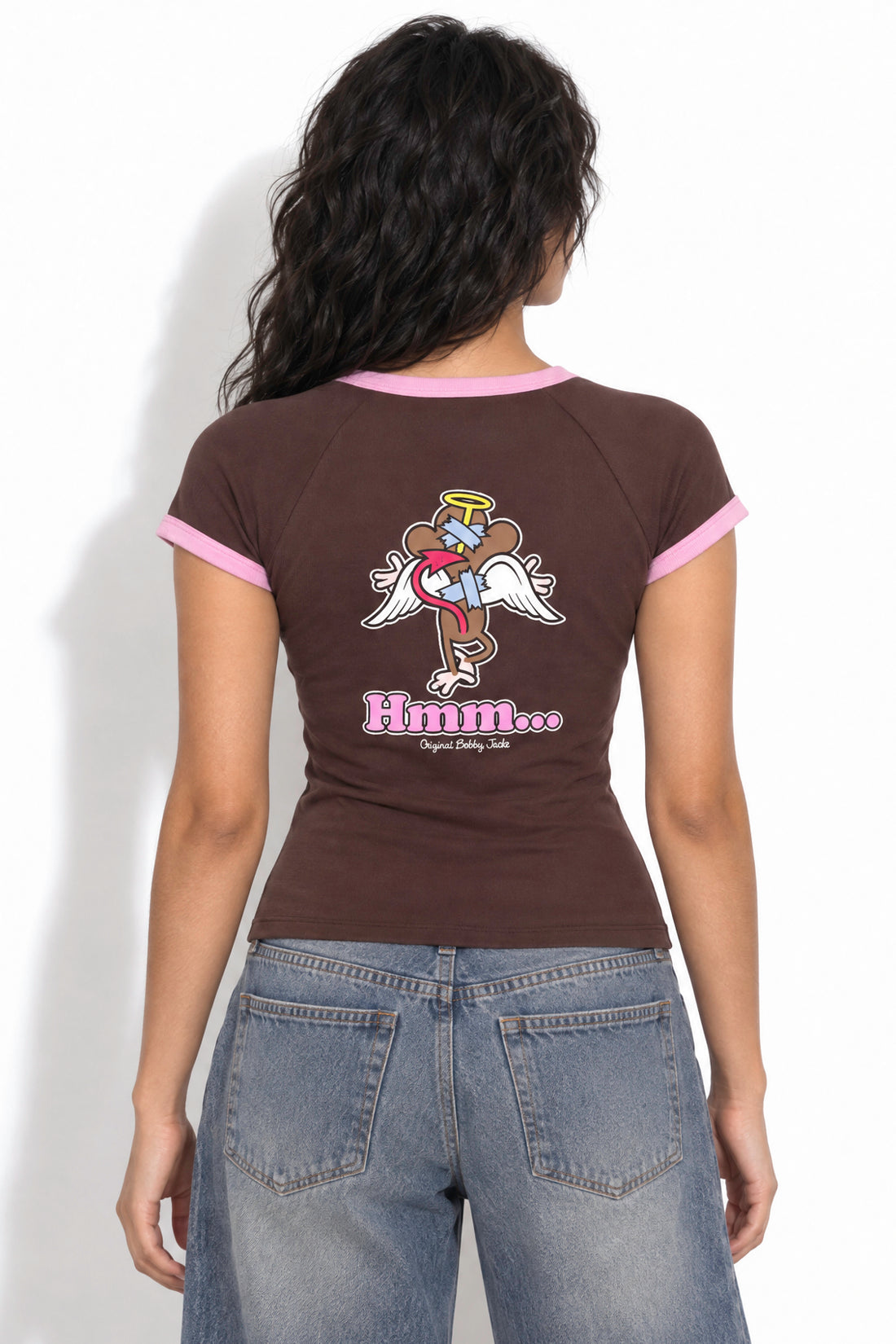 Angelic - Bobby Jack RaglanTop (Front + Back Print) - Brown — image 4