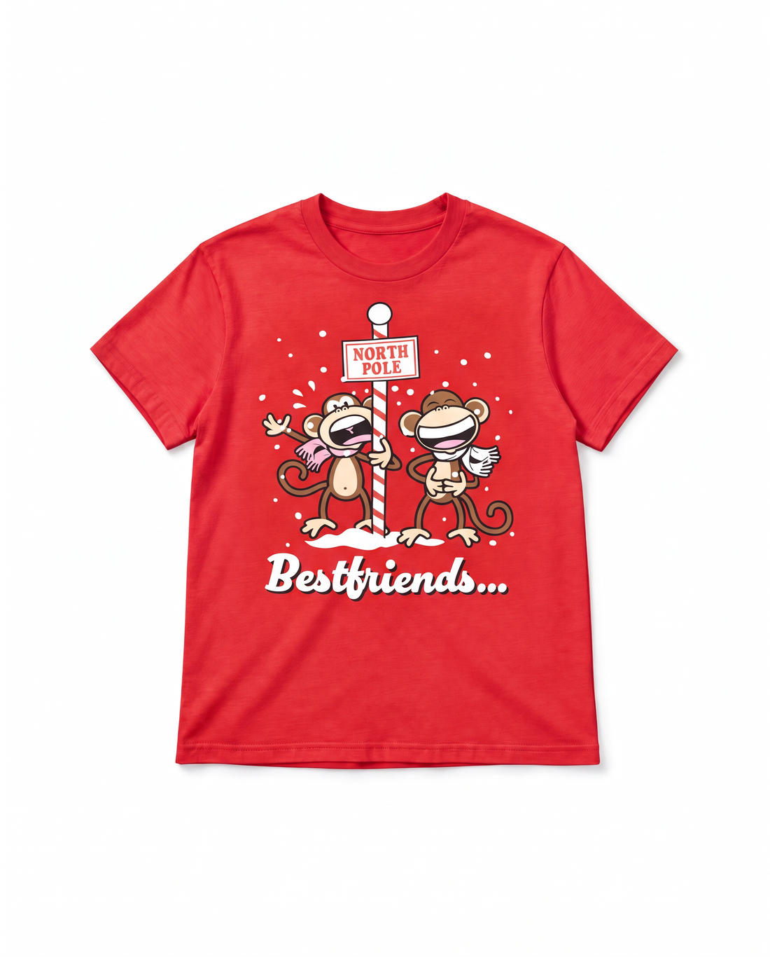 Best Friends - Bobby Jack Holiday Boyfriend T-Shirt - Red — image 1