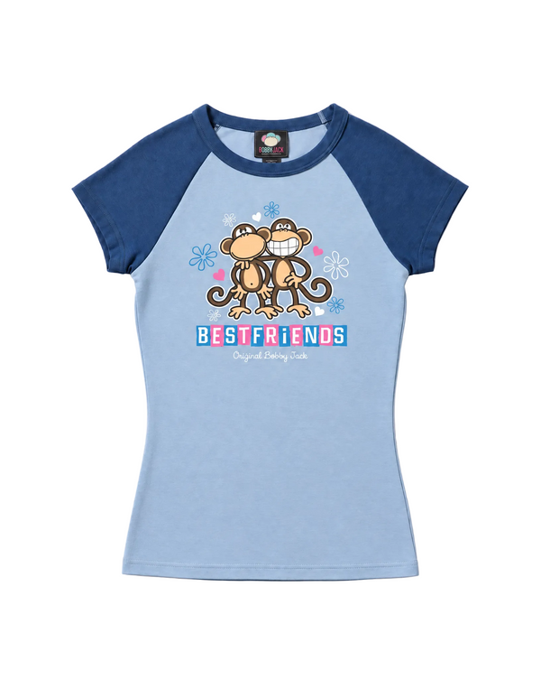 Best Friends - Bobby Jack Raglan Top - Blue