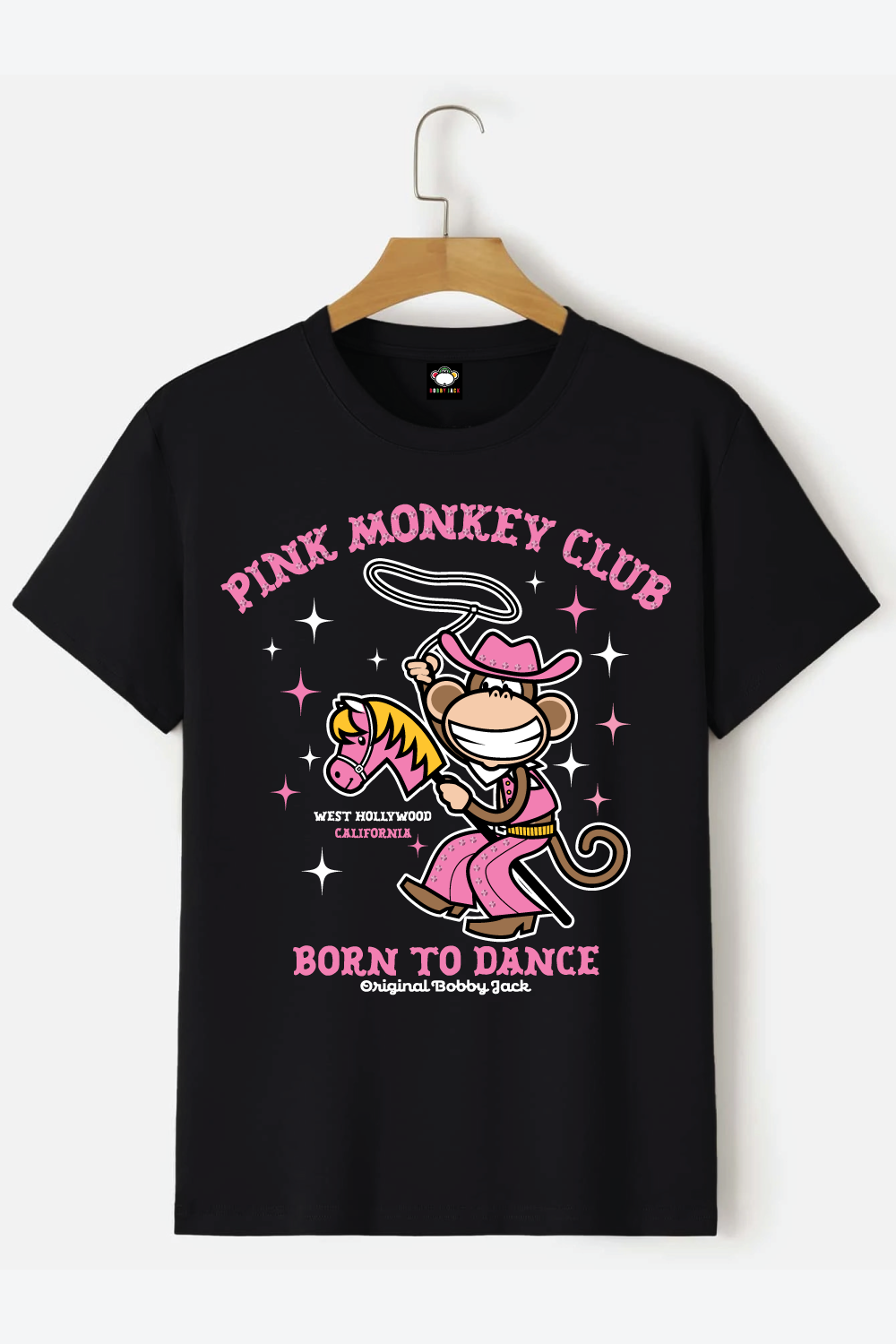 The Club - Bobby Jack Rhinestone Unisex T-Shirt - Black — image 7