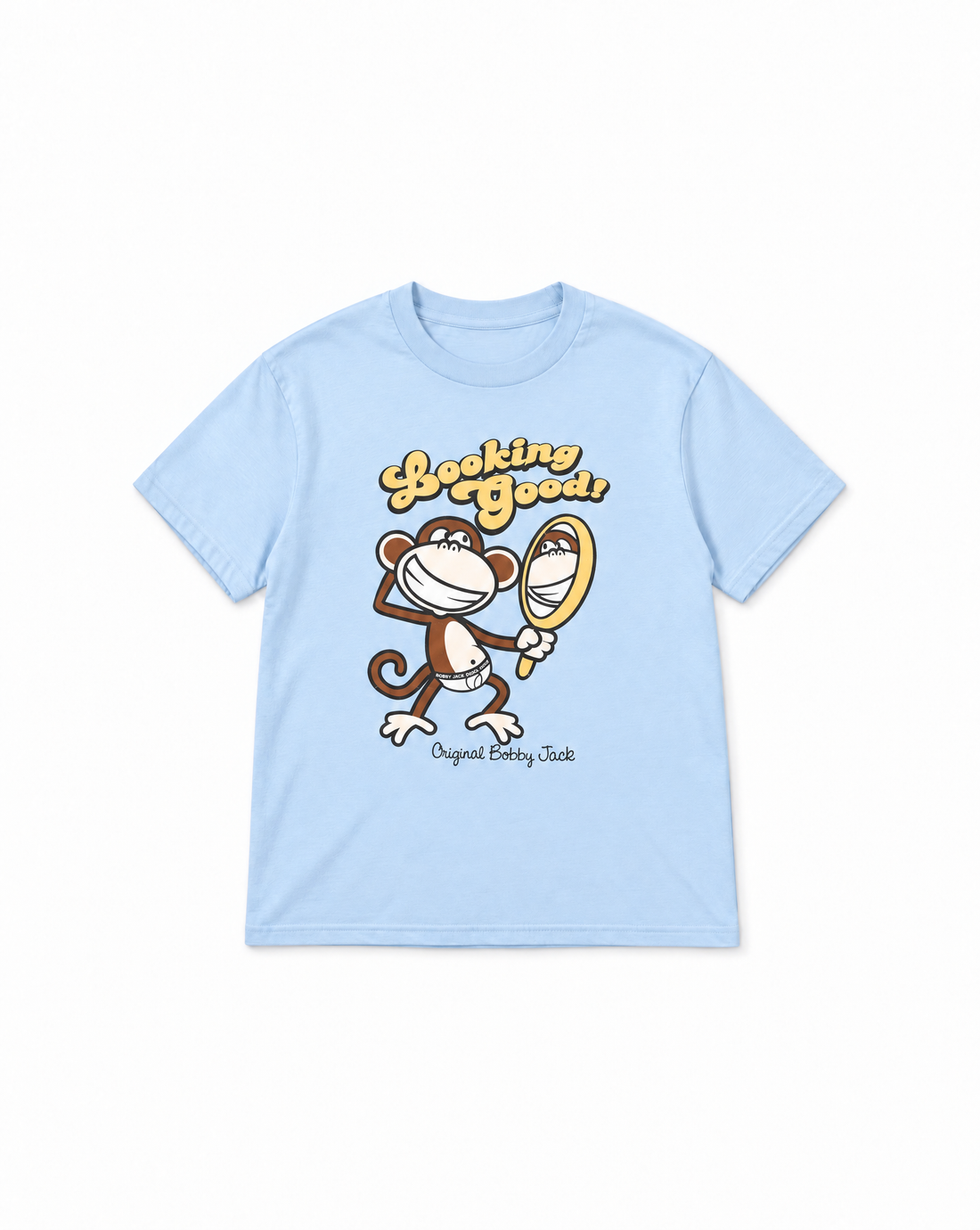 Looking Good - Bobby Jack Garment-Dyed Boyfriend T-Shirt - Blue — image 1