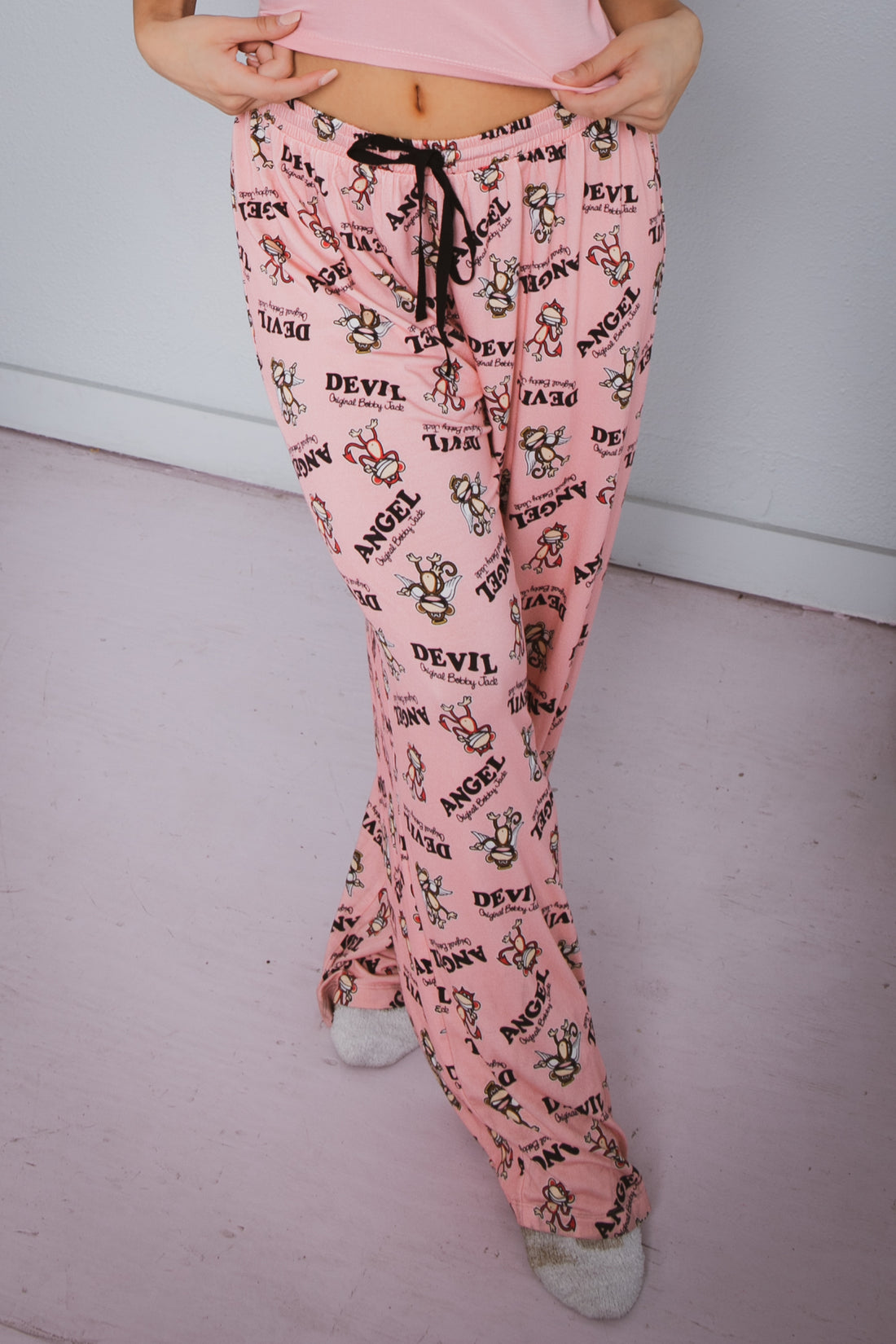 Angel Or Devil - Bobby Jack Allover Pajama Pants - Pink — image 4
