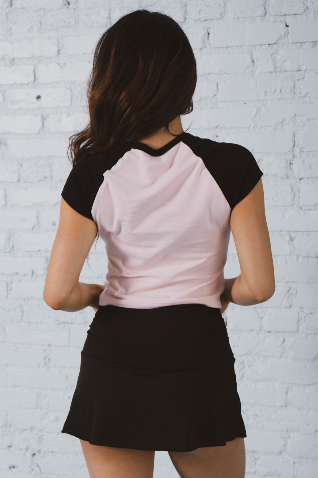 Looking Good - Bobby Jack Crop Raglan Top - Pink — image 4