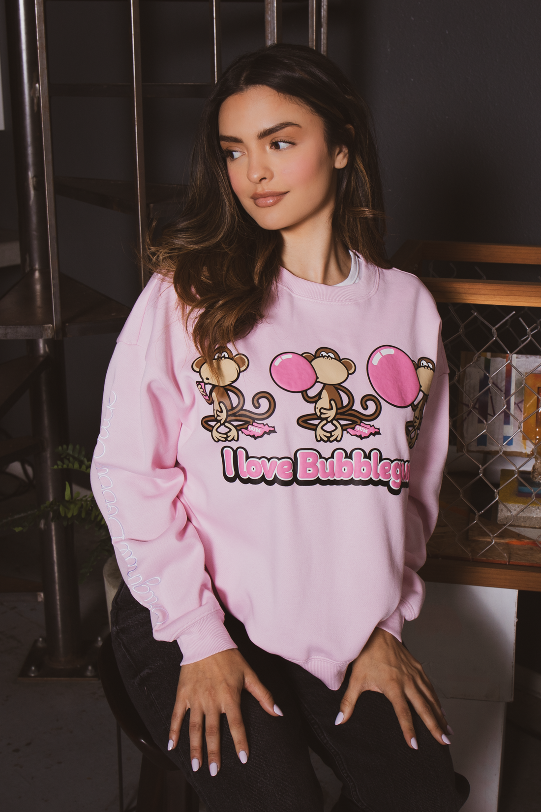 Bubblegum - Bobby Jack Oversized Premium Sweatshirt - Pink — image 3