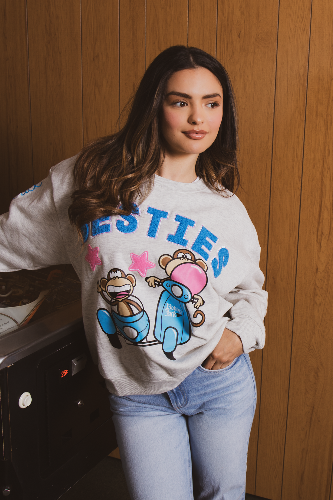 Besties - Bobby Jack Oversized Premium Sweatshirt - Heather Grey — image 3