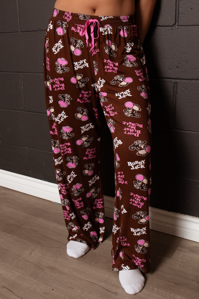 Don't Burst - Bobby Jack Allover Pajama Pants - Brown — image 2