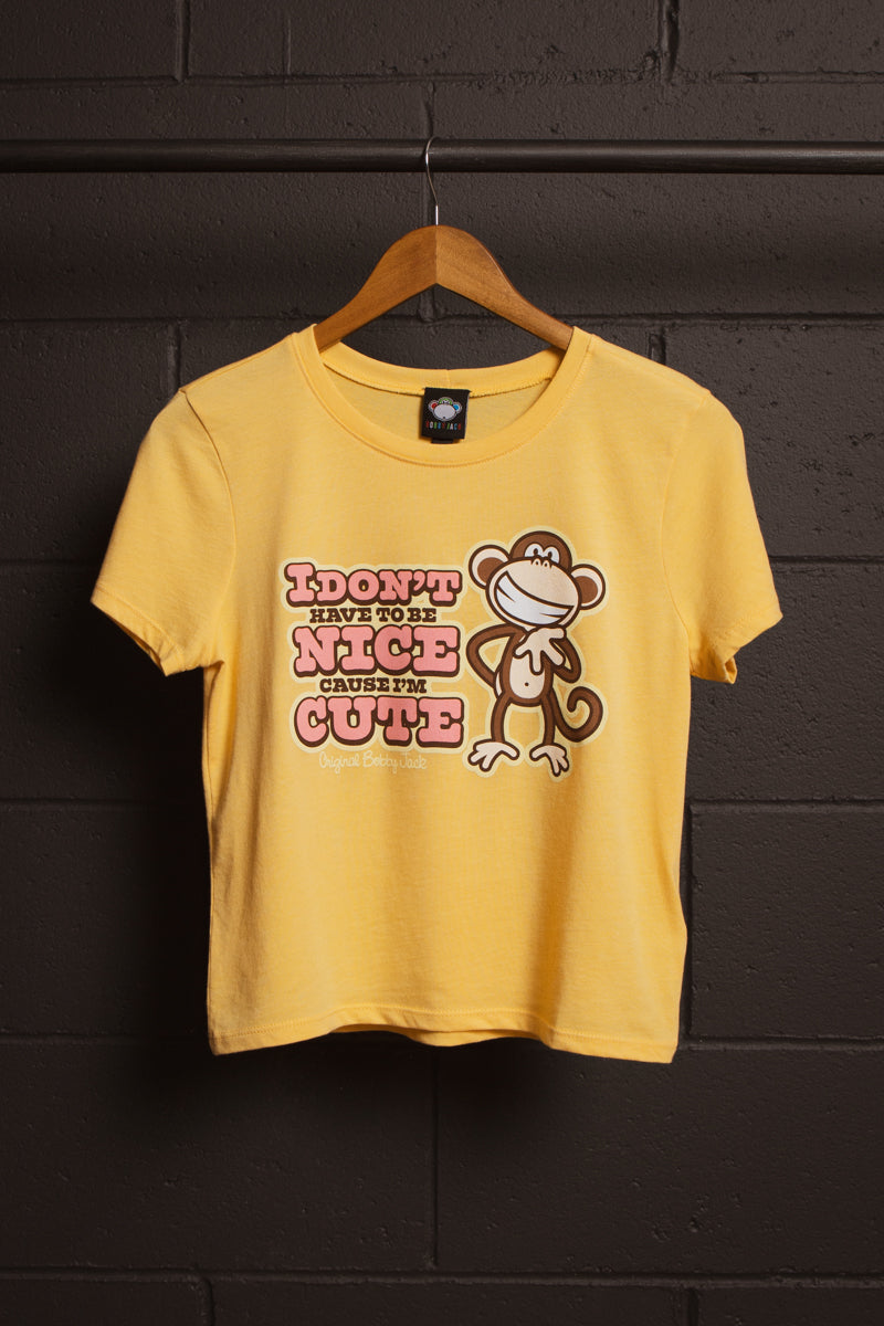 I'm Cute- Bobby Jack Girlfriend Shirt - Yellow — image 7