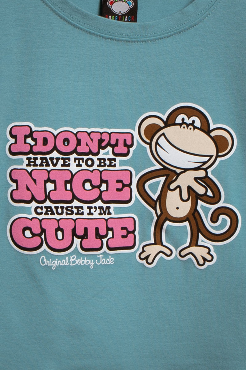 I'm Cute- Bobby Jack Baby Tee - Teal — image 8