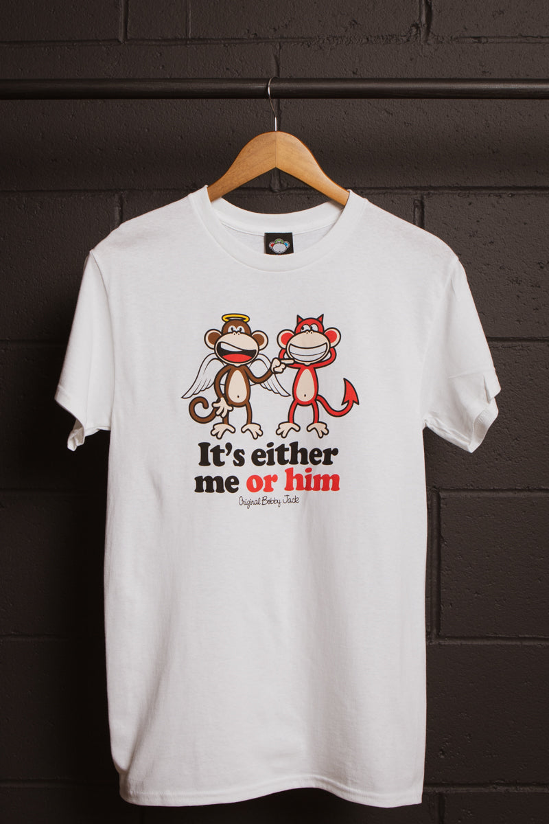 Me Or Him - Bobby Jack Unisex T-Shirt - White — image 6