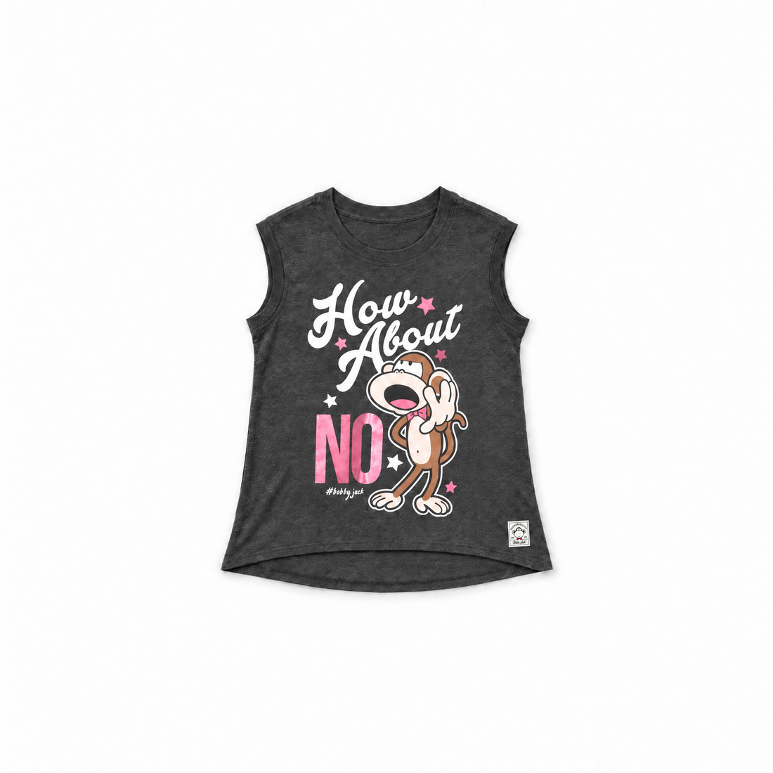 How About No | Muscle Top - Charcoal — image 1