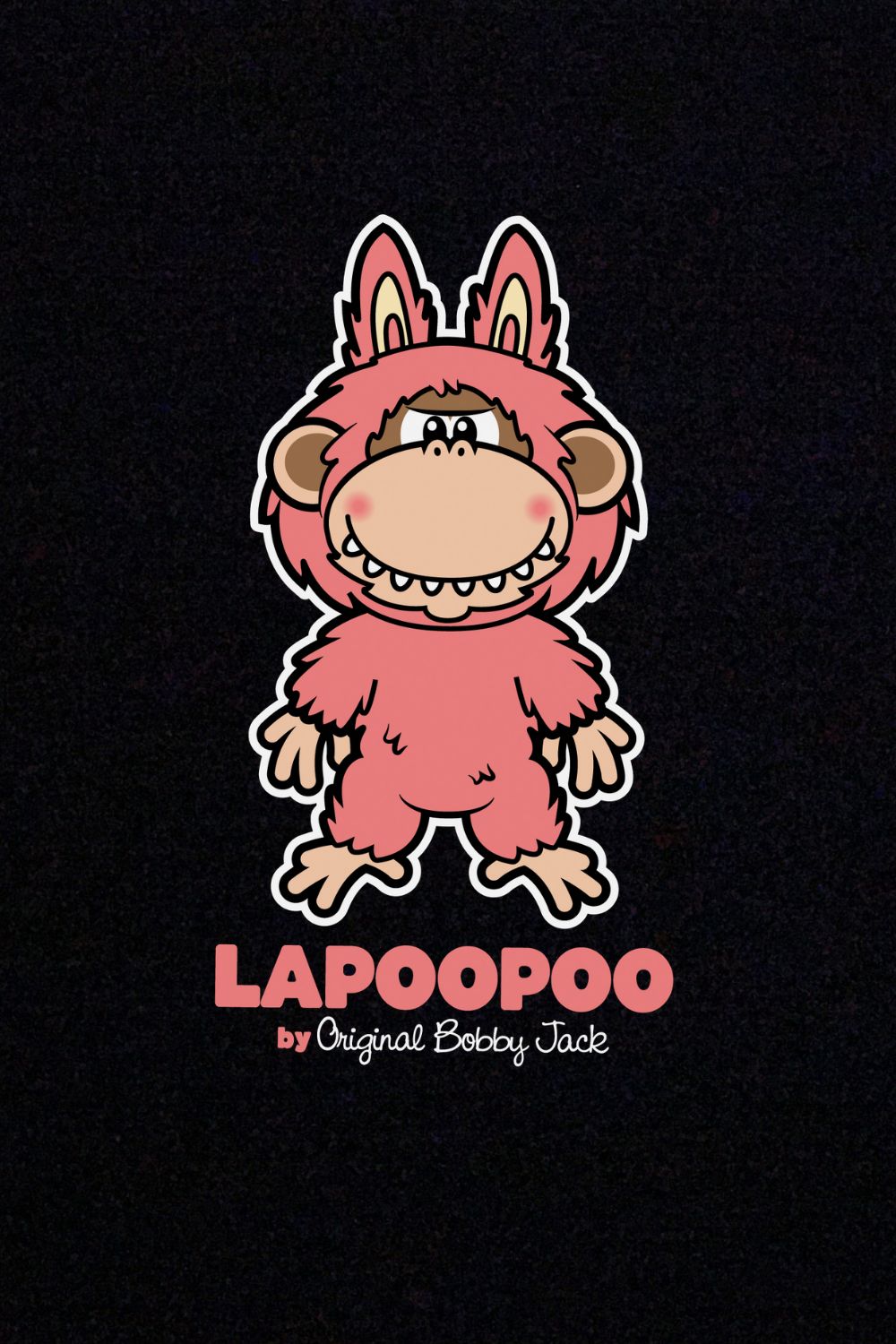 LAPOOPOO - Bobby Jack Baby Tee - Black — image 4