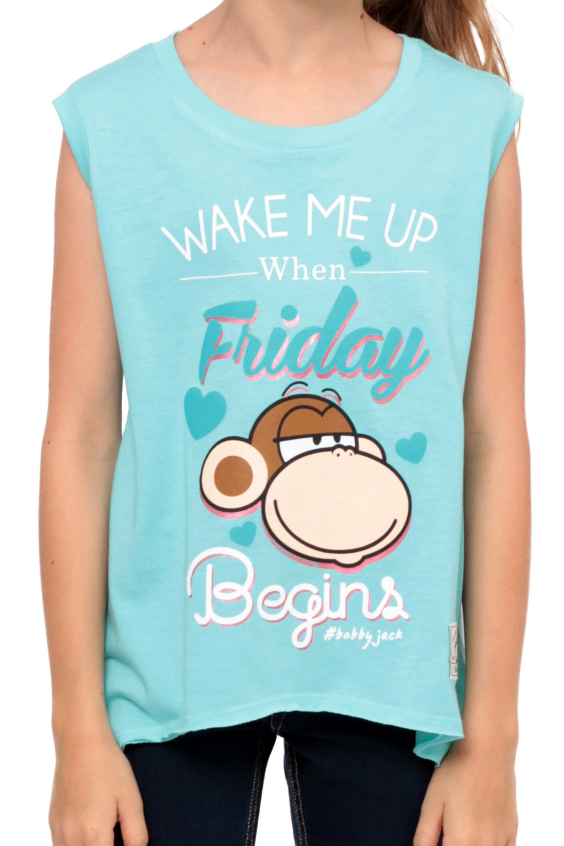 Wake Me Up When Friday Begins | Muscle Top - Aqua — image 3