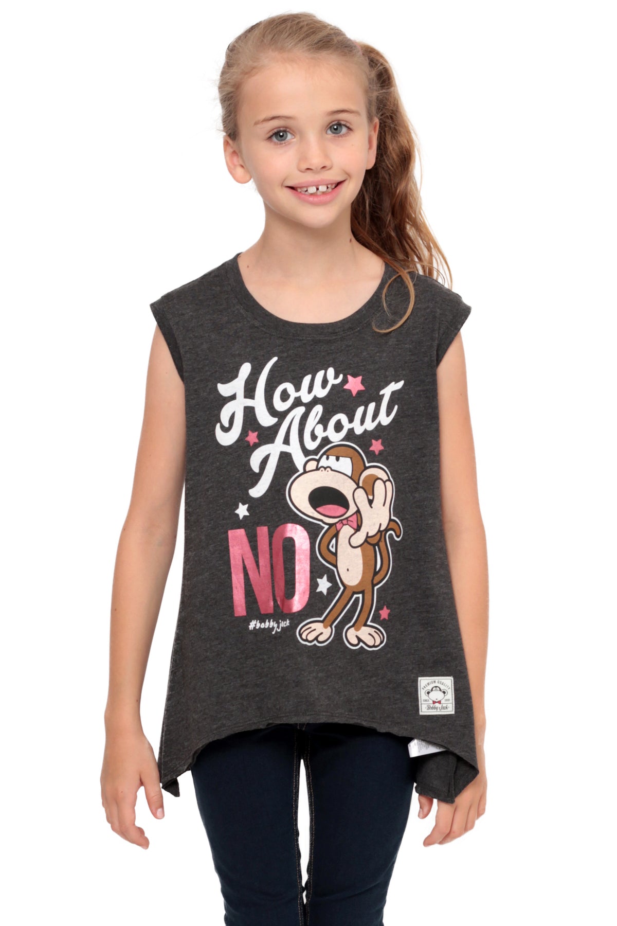 How About No | Muscle Top - Charcoal
