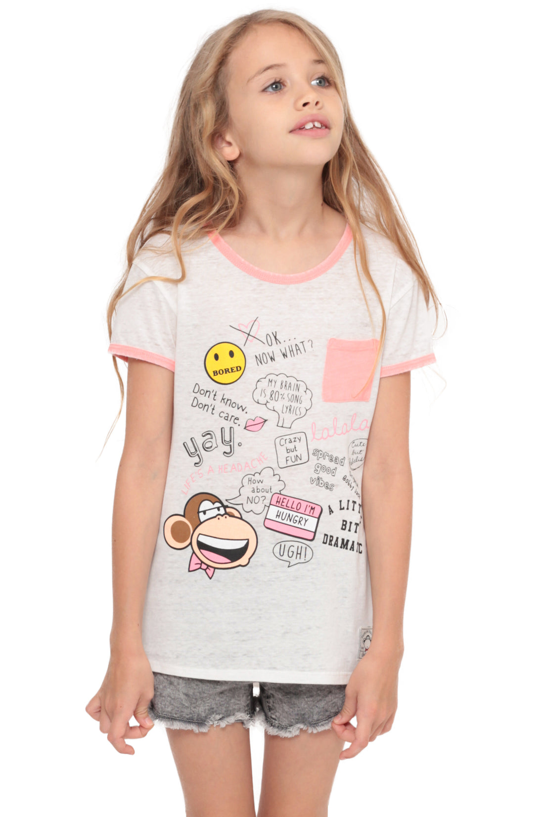Crazy Words | Pocket Ringer Top - Ivory — image 2
