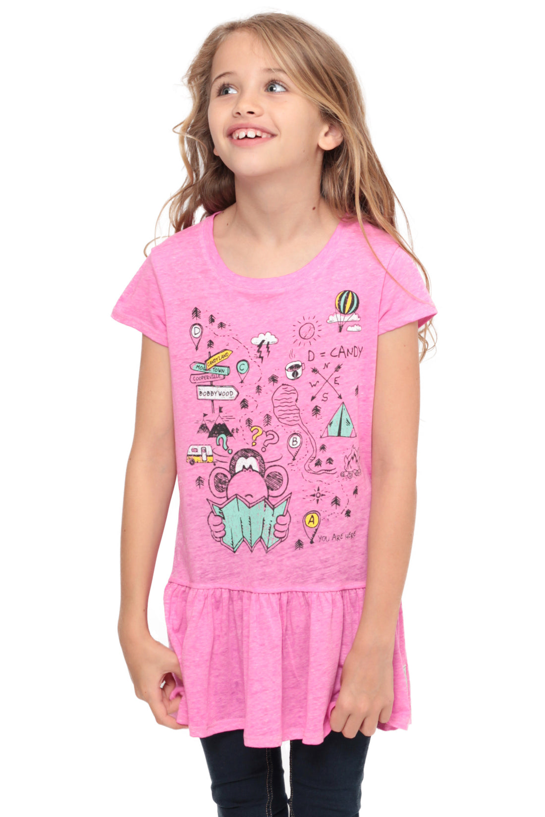 Bobby The Explorer | Ruffle Bottom Top - Pink — image 2