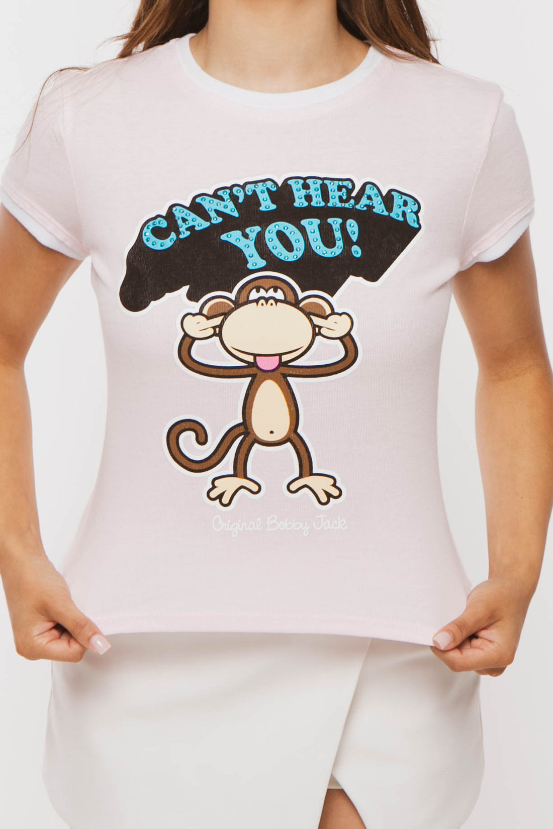 Can't Hear You  - Bobby Jack Rhinestone Ringer Top -Pink — image 5