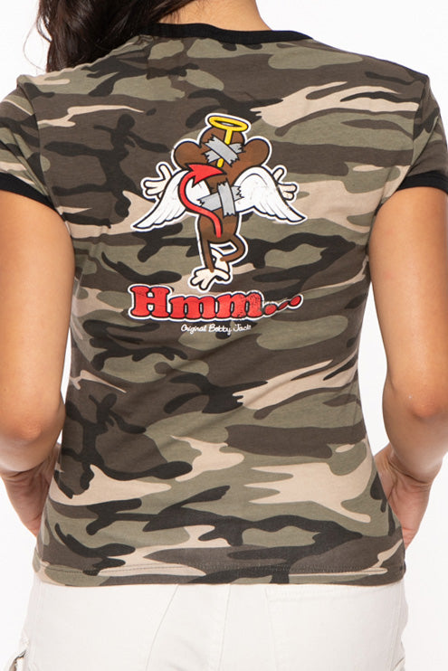 Angelic - Bobby Jack Ringer Top (Front + Back Print) - Camo — image 6