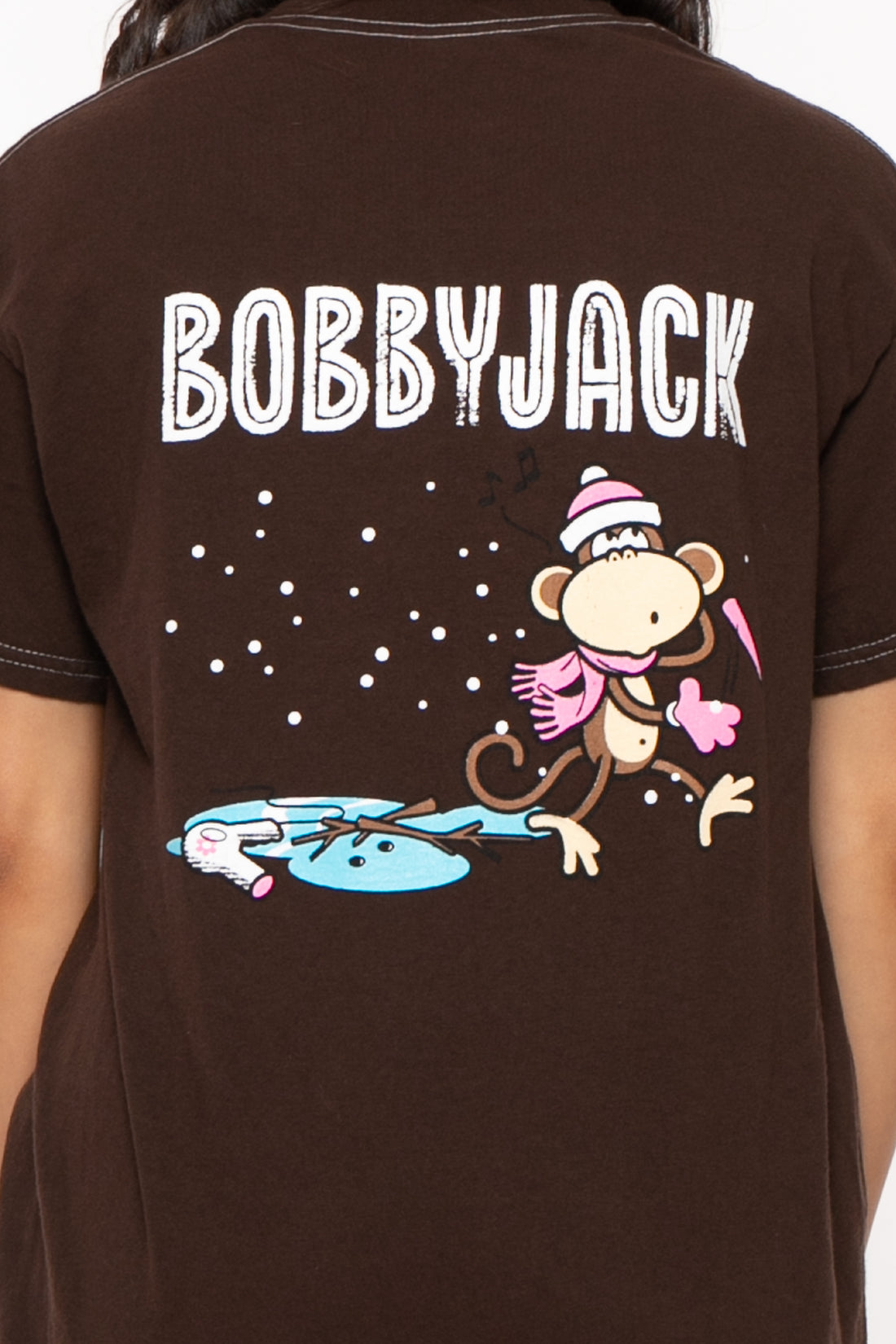 Freeze- Bobby Jack Holiday Boyfriend T-Shirt - Brown — image 5