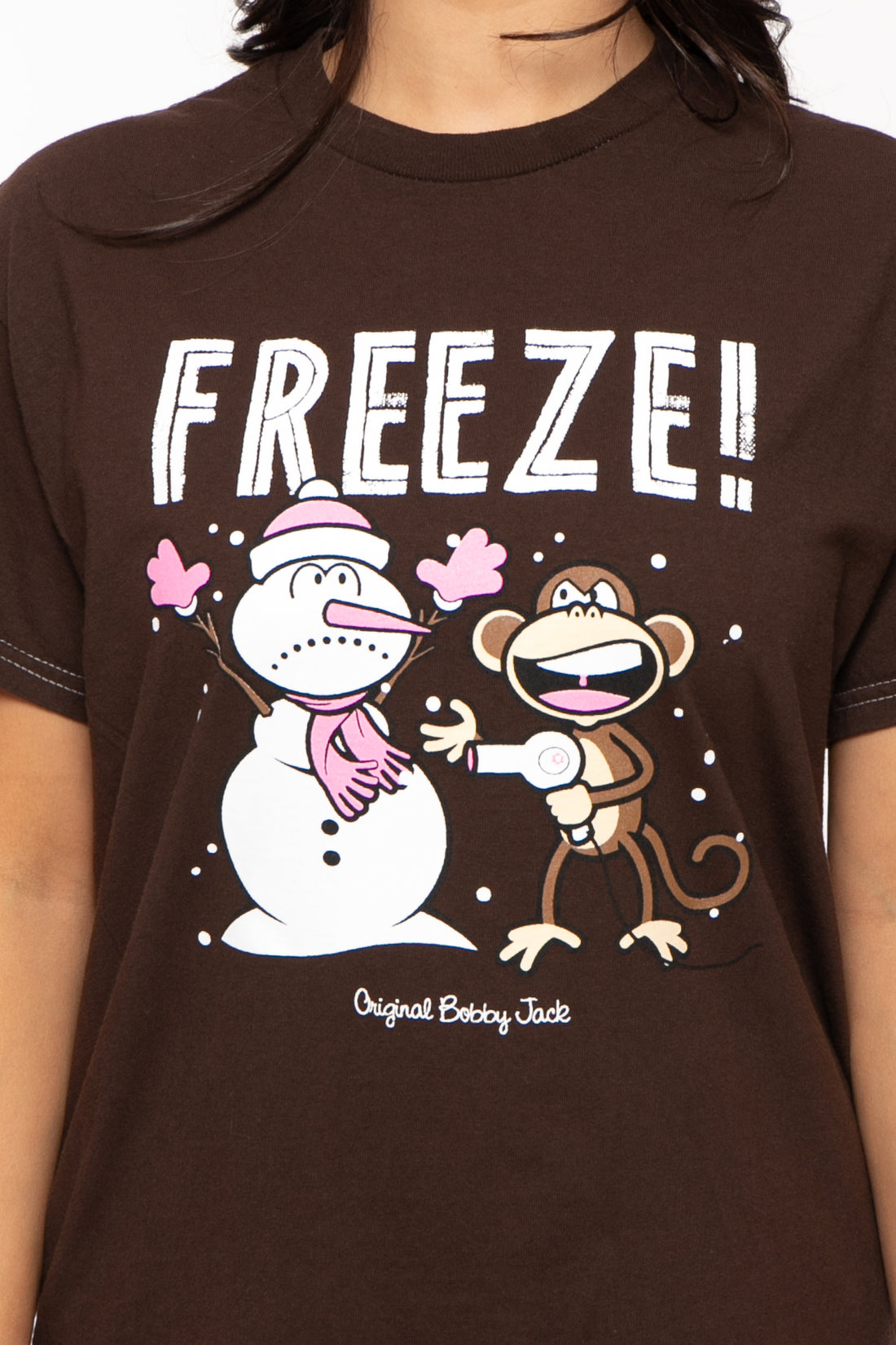 Freeze- Bobby Jack Holiday Boyfriend T-Shirt - Brown — image 4