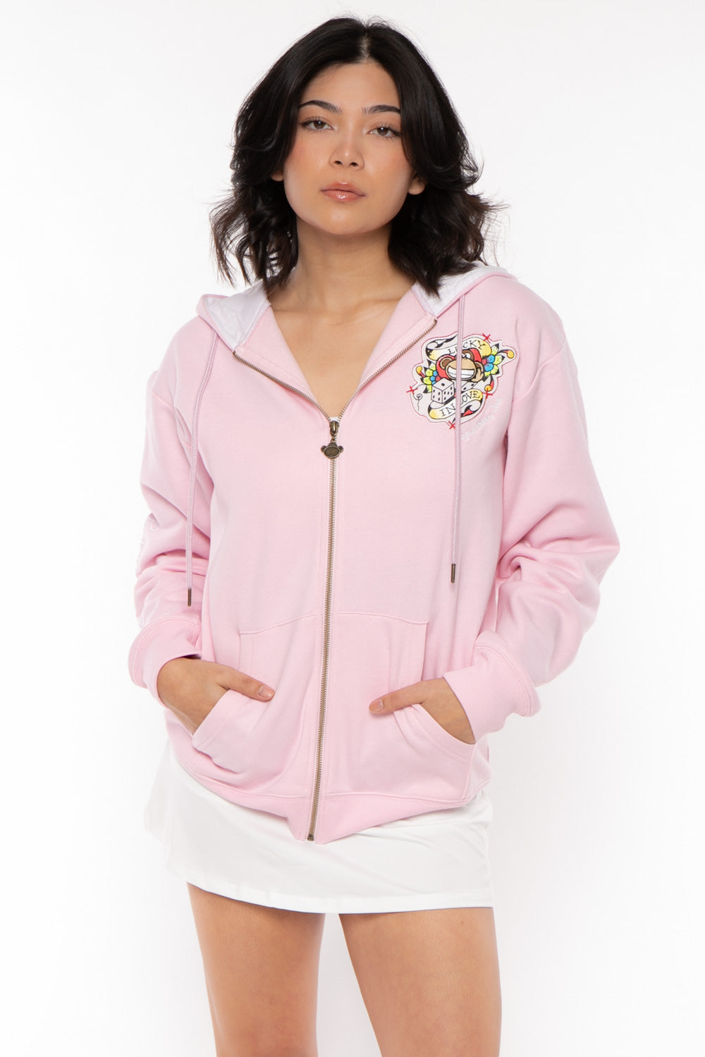 Lucky - Bobby Jack Oversized Premium Zip Hoodie - Pink — image 8