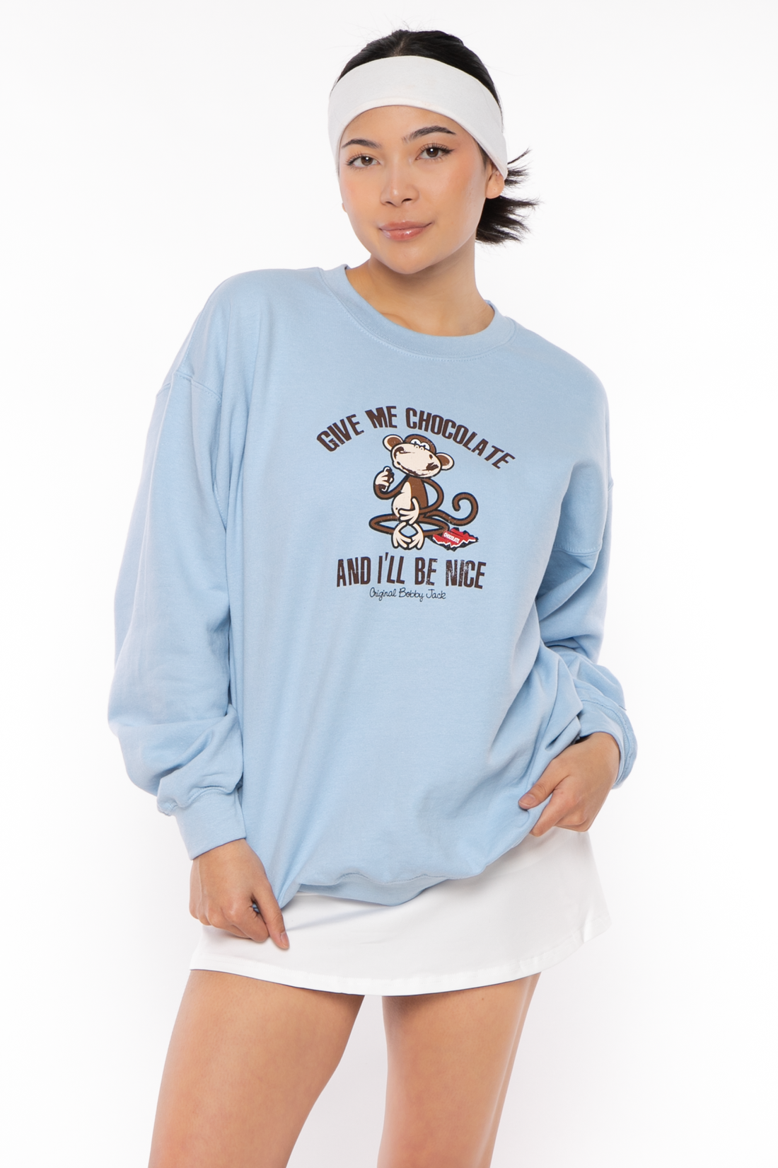Give Me Chocolate - Bobby Jack Crew Sweatshirt - Blue — image 2