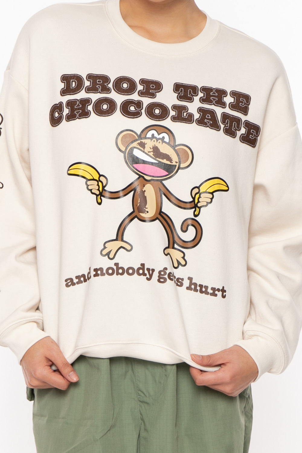 Chocolate - Bobby Jack Oversized Premium Sweatshirt - Ivory — image 11