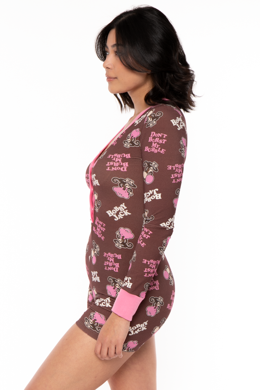 Don't Burst My Bubble - Bobby Jack Pajama Onesie - Brown — image 7