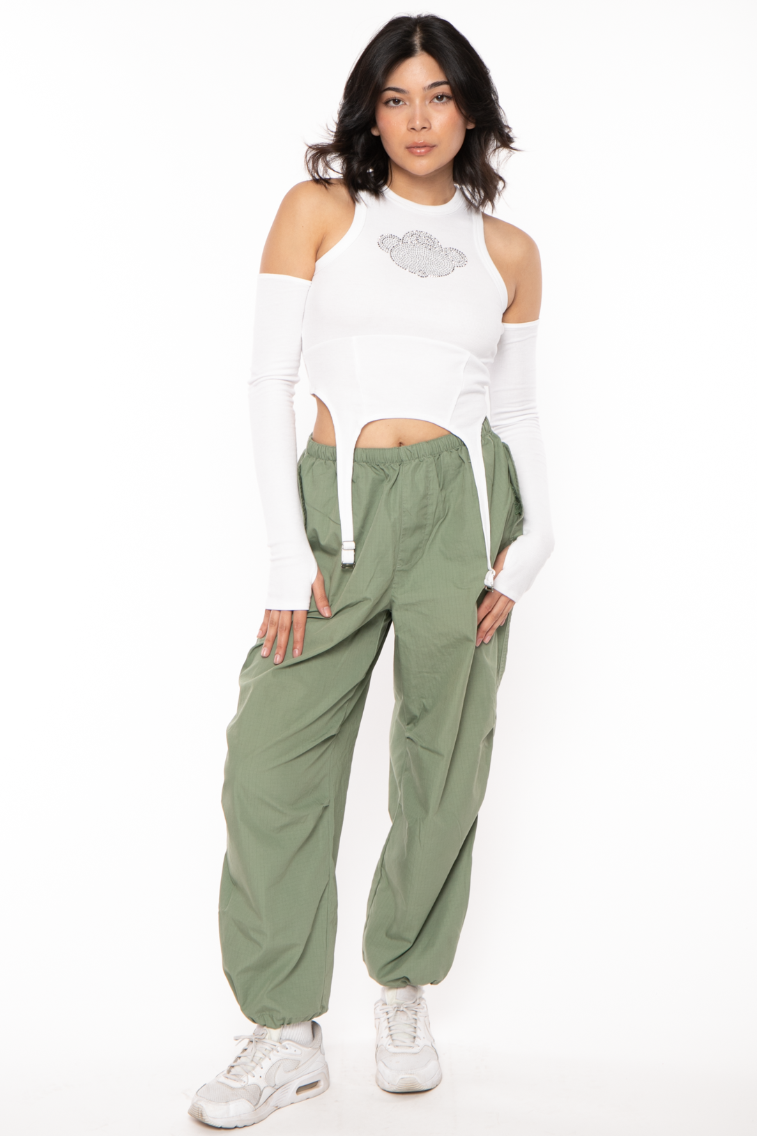 Bobby Rhinestone Head - Bobby Jack Alicia Top - White — image 2