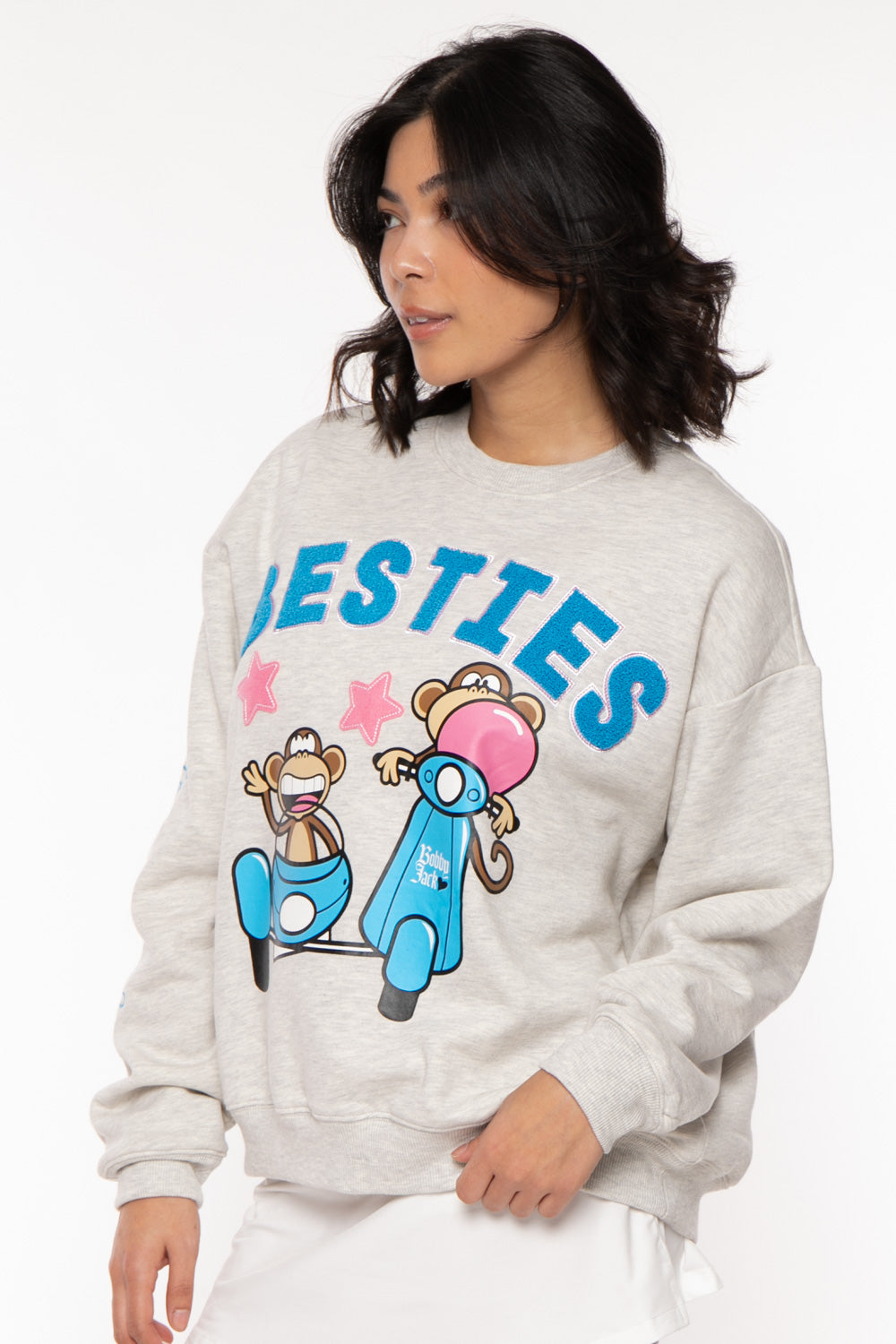 Besties - Bobby Jack Oversized Premium Sweatshirt - Heather Grey — image 9