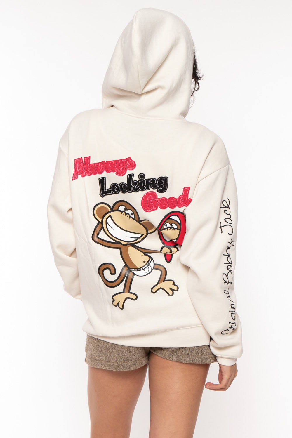 Looking Good - Bobby Jack Oversized Premium Zip Hoodie - Ivory — image 3