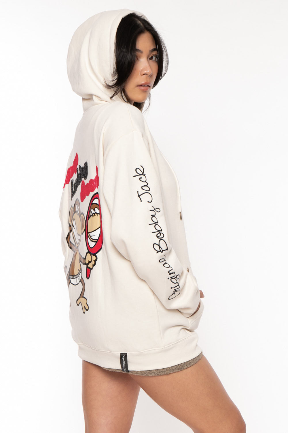 Looking Good - Bobby Jack Oversized Premium Zip Hoodie - Ivory — image 6