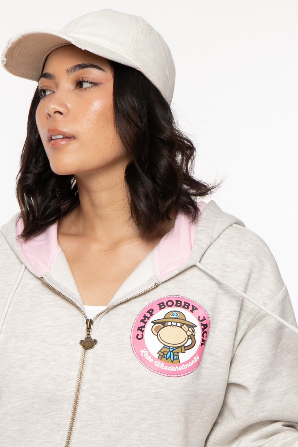 Camp - Bobby Jack Oversized Premium Zip Hoodie - Heather Grey — image 11