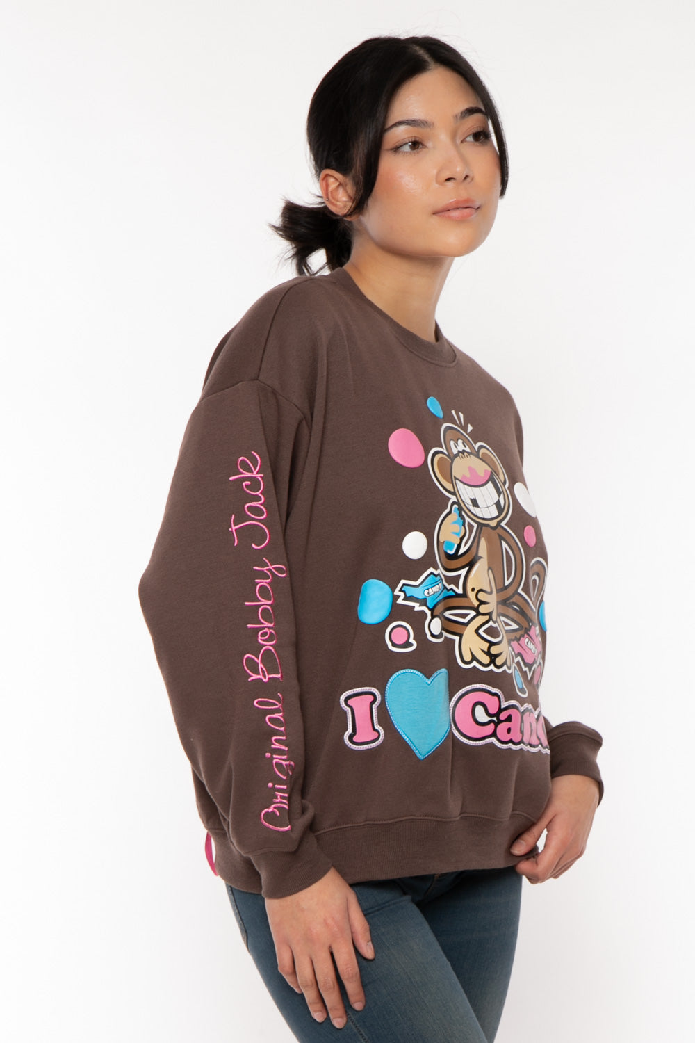 I Love Candy - Bobby Jack Oversized Premium Sweatshirt - Brown — image 11
