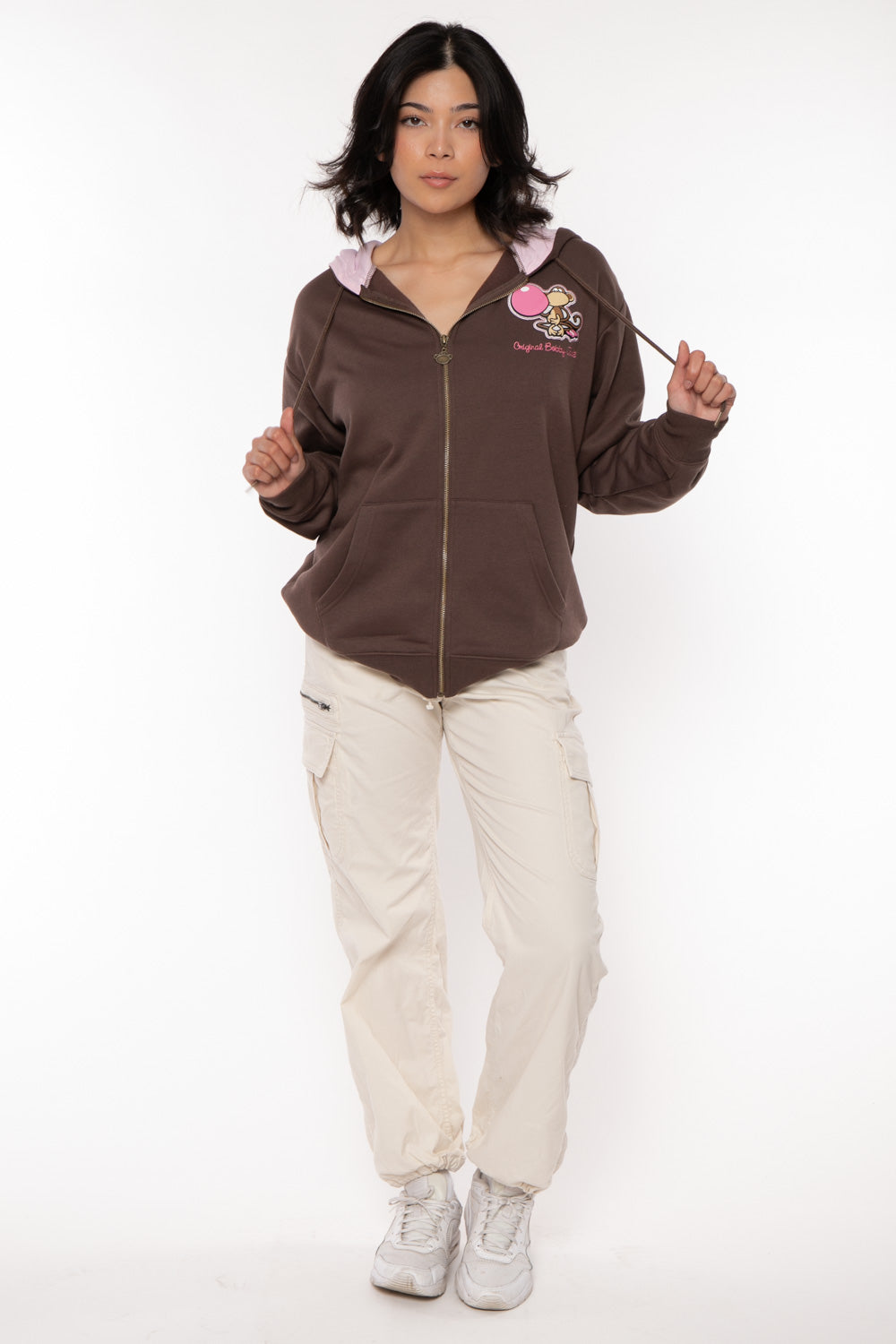 Don't Burst - Bobby Jack Oversized Premium Zip Hoodie - Brown — image 8