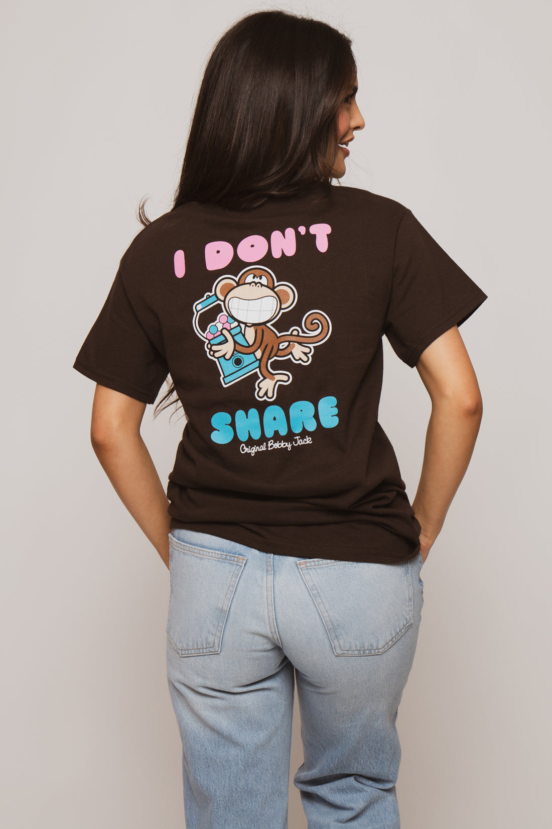 Candy Shop  - Bobby Jack Boyfriend Rhinestone T-Shirt -Brown — image 12