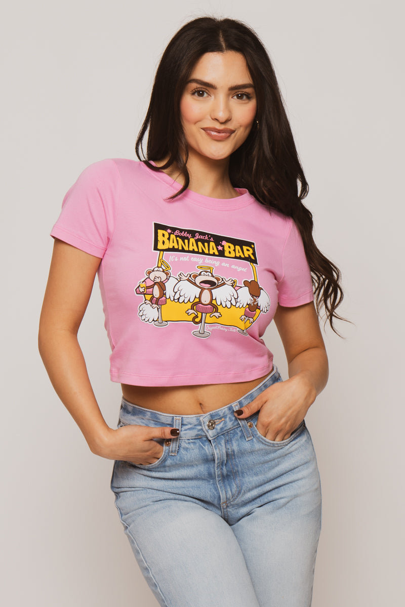 Banana Bar - Bobby Jack Baby Tee - Pink