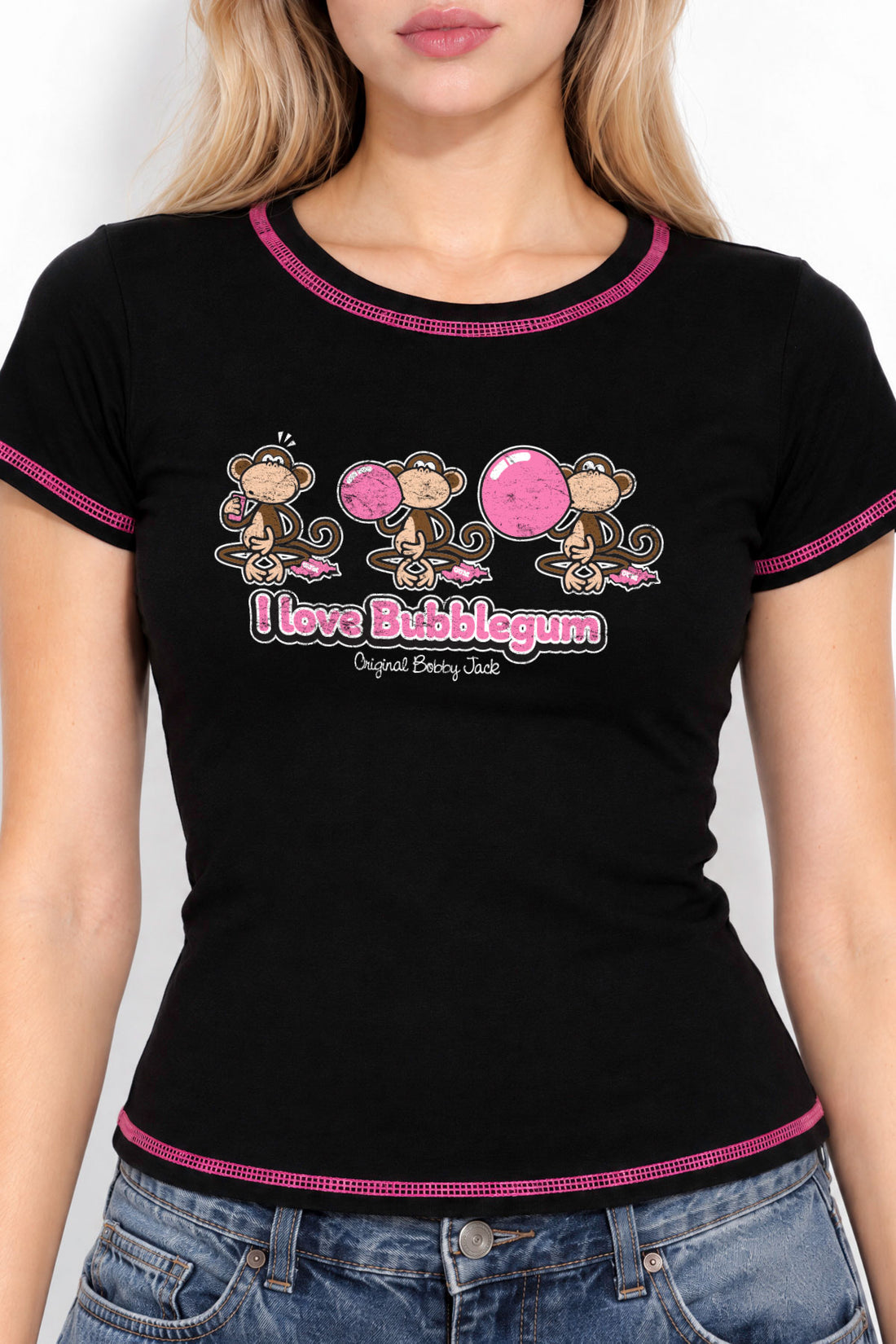 Bubblegum - Bobby Jack Baby Tee - Black — image 4