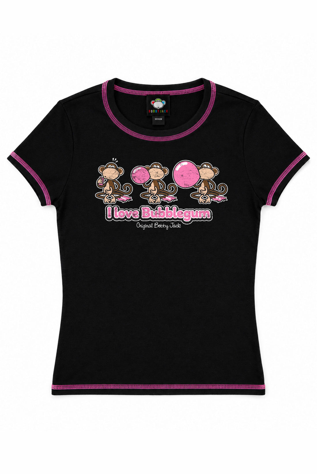 Bubblegum - Bobby Jack Baby Tee - Black — image 1