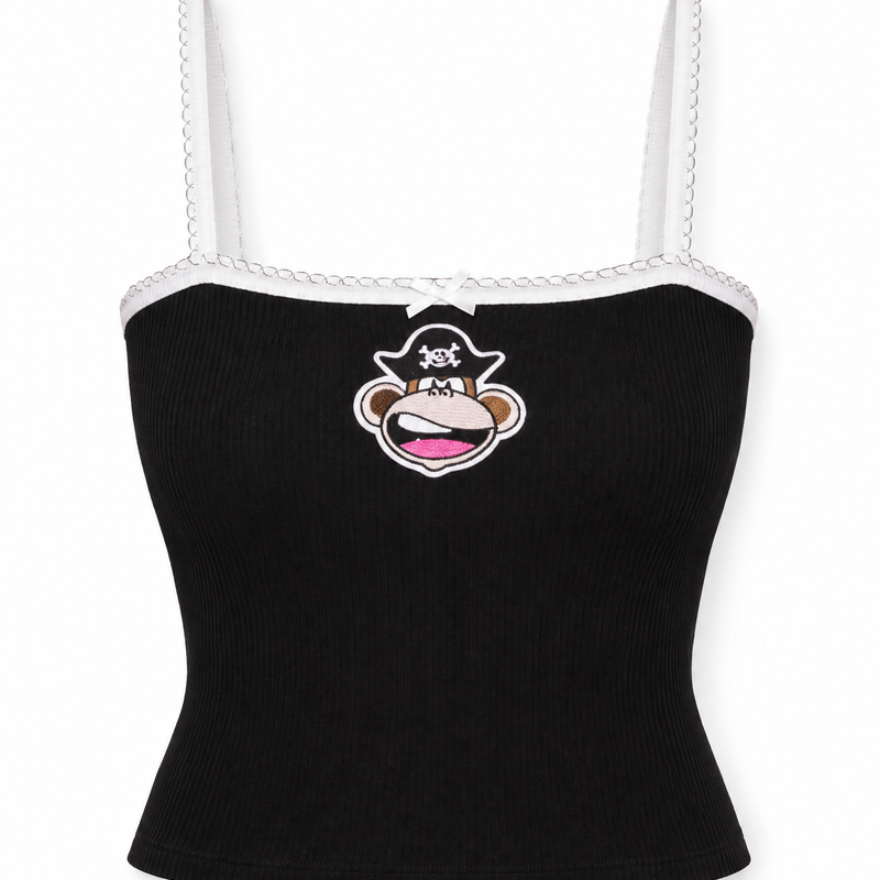 Ahoy Matey - Bobby Jack Cami  Top - Black